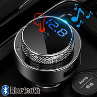 GC16เครื่องส่งสัญญาณ FM รถบลูทูธ5.0อะแดปเตอร์เสียง QC3.0 Quick Charge Dual USB Car Charger MP3 Player FM Modulator Car Kit