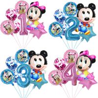 （koko party supplies）7ชิ้น/เซ็ตมินนี่ลูกโป่ง Baby Shower Birthday Party Dollglobos Anniversy