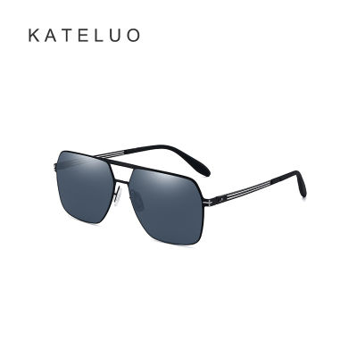 KATELUO แว่นตากันแดดผู้ชายวินเทจอะลูมินัมอัลลอยเลนส์ UV400โพลาไรซ์ผู้หญิงไล่ระดับสีแว่นตากลางแจ้งขับรถแฟชั่น7070