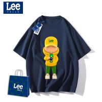 [ส่งของ]เสื้อยืดแขนสั้นลําลอง พิมพ์ลายการ์ตูน LEEfalle แฟชั่นฤดูร้อน สําหรับคู่รัก