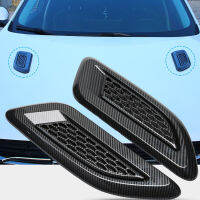 2Pcs Universal รถ Air Intake Inlet Bonnet Hoods Scoop Vents สติกเกอร์ตกแต่งฝาครอบ Tuning Auto สำหรับ Mustang อุปกรณ์เสริม