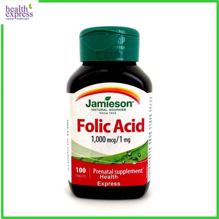 Jamieson - Folic Acid (1000 mcg / 1 mg) 100 tablets | Lazada PH