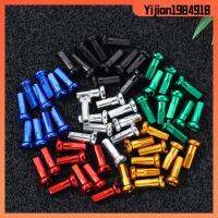 YIJIAN1984918 10/20/50pcs 6 สี 14mm โลหะผสมอโนไดซ์ หลากสี อุปกรณ์เสริมล้อจักรยาน จุกนมจักรยาน จุกนมซี่ล้อ