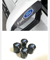 กระจกมองหลังรถยนต์ Carbon Fiber กระจกมองหลัง Rain Brow Ford + Ford Valve 4ชิ้น/ชุด