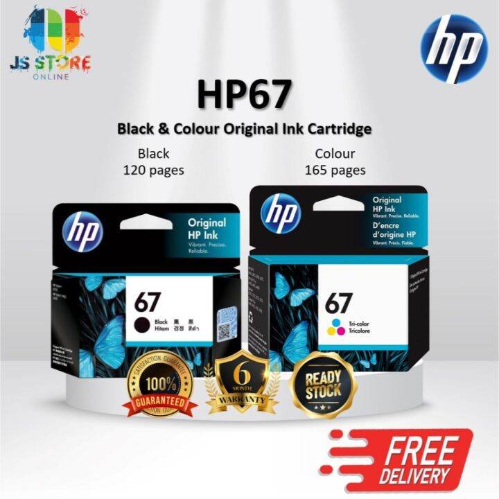 [FAST SHIP] HP 67 67XL Black Tri-Color Original Ink Cartridge / 3YM55A ...