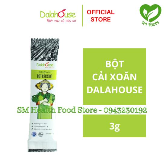 Bột cải xoăn kale hữu cơ dalahouse 3g - bột cải xoăn cho bé ăn dặm - ảnh sản phẩm 1