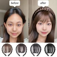 【CW】 Wig Bangs Hairband Fake Hair Headband Fringe Extension Accessories Hairpiece Braided Hoop