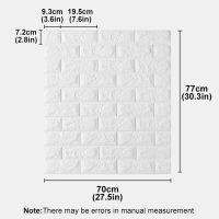 12ชิ้น3D สติ๊กเกอร์ติดผนังโฟมกาวตนเองอิฐประดับห้อง DIY วอลล์เปเปอร์บนห้องนั่งเล่นผนังสติ๊กเกอร์สำหรับห้องเด็ก.ปุ่ม