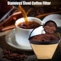 Stainless Steel Coffee Filter Screen Hand Flushing Funnel Filter Coffee Coffee Cup Type Screen Drip Paper Pot Free Filter Filter Y2H4