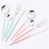 （glistening shop）ใหม่16ชิ้นชุดอาหารเย็น Fork CoffeeCutlery Set Multiple ColourTablewareKitchen Flatware