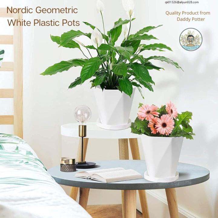 Plastic pots makapal Daddy Potter Nordic Elegant Geometric Durable