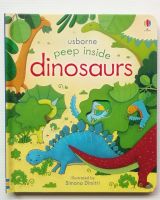 Peep Inside Dinosaurs กระดาษแข็งหนาทุกหน้า with flaps เหมาะสำหรับ 2+