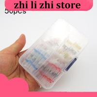 zhilizhi Store Electrical Heat Shrink Soldering Tube Sleeve Terminals Insulated Waterproof Butt Wire Connectors Soldered 1*Box (50pcs)