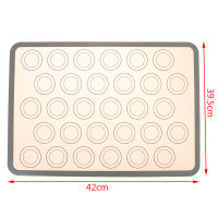 แผ่นรองถาดอบมาการองทำจากซิลิโคนอุปกรณ์อุปกรณ์อบขนมแผ่นเบาะแผ่นรองแผ่นรองแป้งโดกันติด