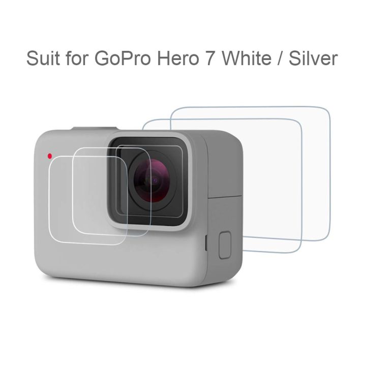 กระจกเทมเปอร์-lenslcd-ปกป้องหน้าจอสำหรับ-gopro-hero-7สีเงิน-สีขาวกล้องแอคชั่นแคมเมราฟิล์มป้องกันสำหรับ-go-pro-5-6-7อุปกรณ์เสริม