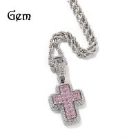 [COD] Hip Hop Fashion T Pink Necklace European and Street Jewelry Cross-border Wholesale