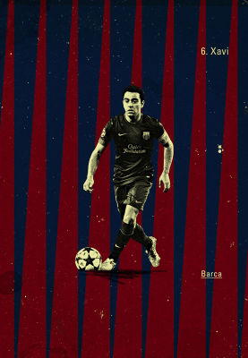 โปสเตอร์ ชาบี Xavi Barcelona โปสเตอร์ติดผนัง ของแต่งบ้าน ของตกแต่งห้องนอน 77poster