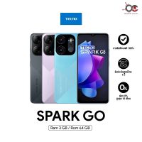 (แถมเคส) Tecno Spark Go 2023 (3+64GB) (4+64GB) หน้าจอ 6.56 " แบตเตอรี่ 5000 mAh รองรับแสกนนิ้ว ** ประกันศูนย์ 13 เดือน