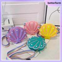 BETTERFORM ซิลิโคนทำจากซิลิโคน การออกแบบรูปทรงเปลือกหอย ของเล่นบีบได้ กระเป๋าทรงเปลือกหอย กระเป๋าใส่เหรียญ อุปกรณ์ระดับพรีเมียม ฟองฟองฟอง กระเป๋าสะพายไหล่อเนกประสงค์ สาวๆ