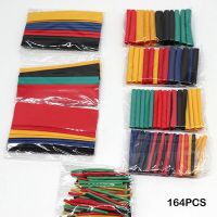 164pcs Heat Shrink Tube Kit Shrinking Assorted Polyolefin   Insulation Sleeving Heat Shrink Tubing Wire Cable 8 Sizes  2:1 s Electrical Circuitry Part