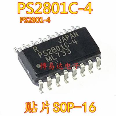 10ชิ้นใหม่เดิม PS2801 PS2801-4 SMD SOP-16 Optocoupler PS2801C-4ออปติคอล Isolator