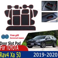 Car Anti-Slip Ruer Cup Cushion Door Groove Mat For Toyota RAV4 XA50 RAV 4 Mats 50 MK5 2020 2019 Essories Mat For Phone