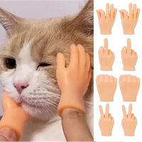 Tiny Finger Hands Funny Finger Fidget Small Hand Palm Tease Cat Pet Gags Joke Party Halloween Cosplay Props For Kid Adult