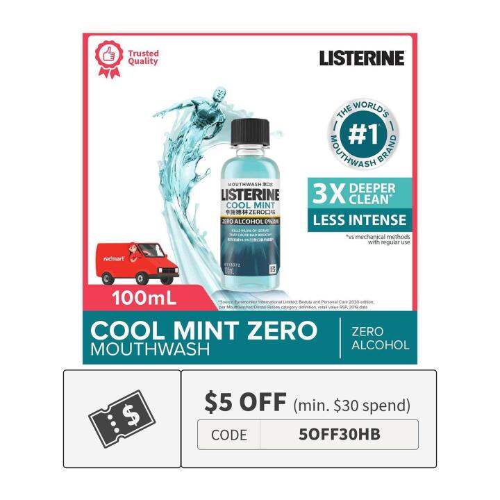 LISTERINE Cool Mint Zero Alcohol Mouthwash Lazada Singapore
