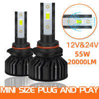 9005 2PCS Car Lights 20000LM High Power Headlight H1 H8 H11 Hb3 Hb4 9006 Led Bulb Turbo Lamp For Car 12V-24V