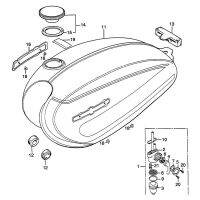 ’；【‘； Motorcycle Gas Fuel Tank Rear Ruer Holder For Honda CL SL XL 100 SL70 XL75 XR75 CB100 XL100 CB125 Replace 17613-051-010