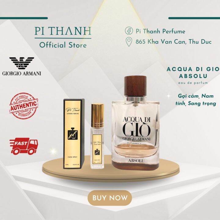 Nước hoa chiết 10ml ACQUA DI GIÒ ABSOLU GIORGIO ARMANI Gợi cảm, Nam tính,  Sang trọng 