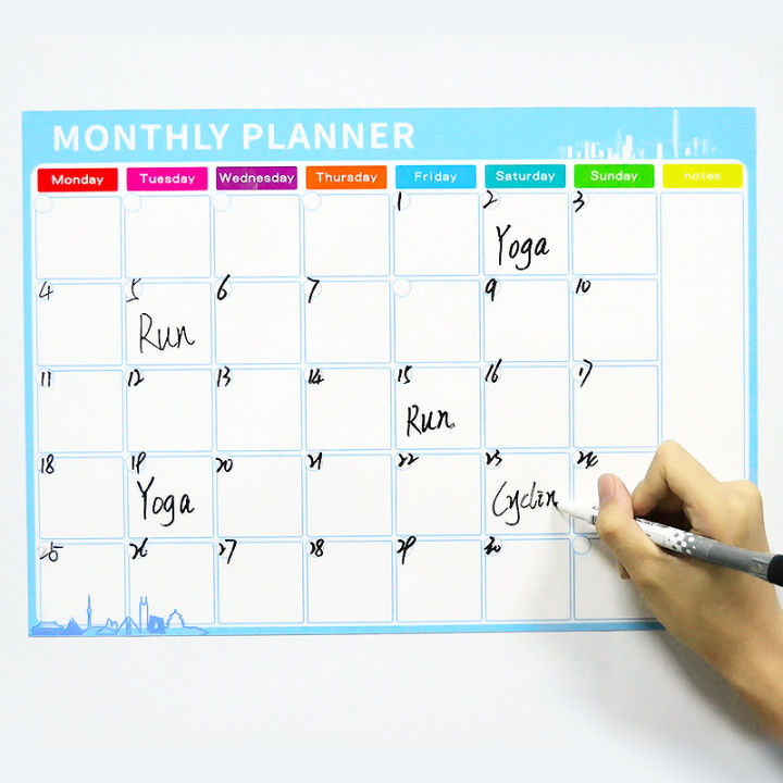 a3-size-weekly-planner-calendar-magnetic-fridge-stickers-menu-dry-erase-calendar-marker-whiteboard-message-board