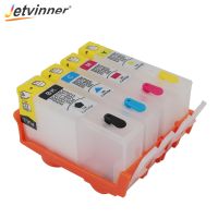 【❖】 Thinkerz Jetvinner หมึกเติมได้4สีสำหรับ670 HP670 Deskjet 3525เครื่องพิมพ์4625 4615ที่มีชิปโค้ง