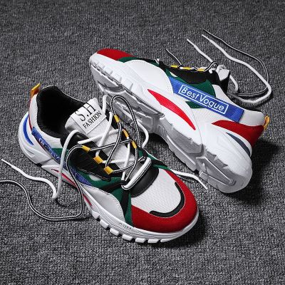 New Mens Sneakers Fashion Trend Platform Shoes Men Casual Ins Lightweight Running Man Shoe Colorful Dad Shoes Male Big Size 44