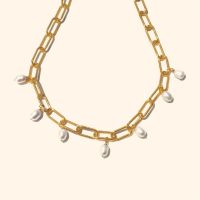 Shependence สร้อยโชคเกอร์ มุก น้ำจืด โซ่ คิมมี่ (Kimmy Fresh Water Pearl Chain Choker )