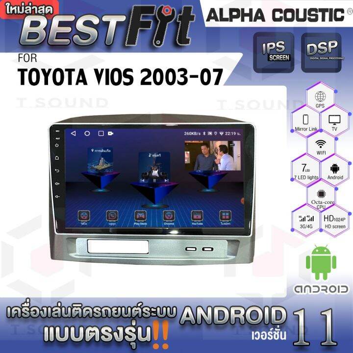 alpha-coustic-จอแอนดรอย-ตรงรุ่น-toyota-vios-ระบบแอนดรอยด์v-12-ไม่เล่นแผ่น-เครื่องเสียงติดรถยนต์