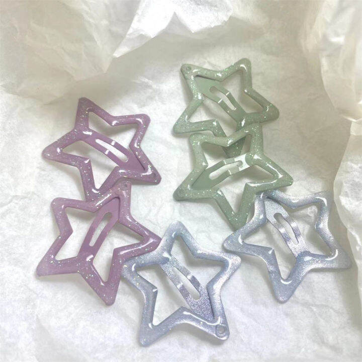 spicy-girl-girl-shinny-pentagram-sweet-bangs-women-star-bb-clip-hairpin-side-clip