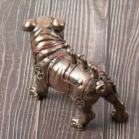 Resin Steampunk Mechanical Dog Figurines Industrial Power Decoration Amimal Home Living Room Desktop Decor Accessorie