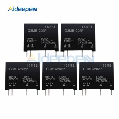 ✥✇✐ 5Pcs 5V 12V 24V DC-AC Solid State Relay Module G3MB-202P PCB SSR AC 240V 2A Snubber Circuit Resistor Relay Switch