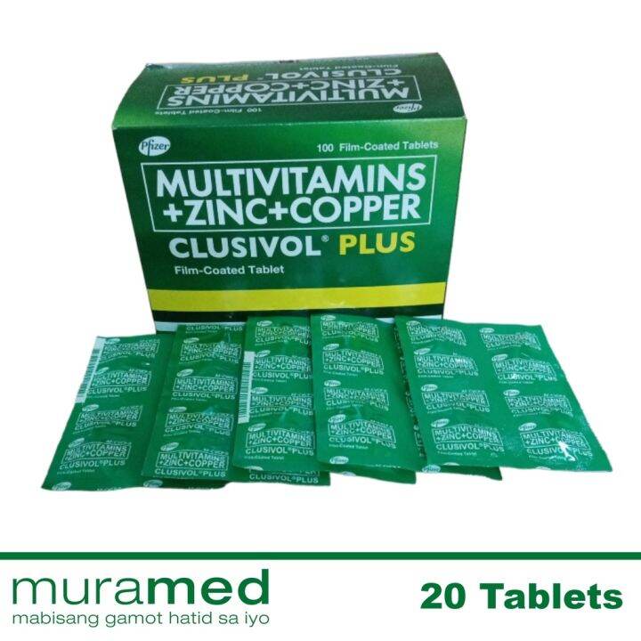 Clusivol Plus Multivitamins Zinc Copper Tablet 20's Lazada PH