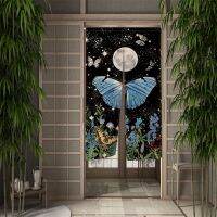 【YD】 Floral Door Curatin Noren Doorway Izakaya Partition Curtain Bedroom Half