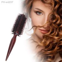 Roll Round Comb DIY Curly Hair Brushes Antistatic Bristle Wood Handle dressing Style brush