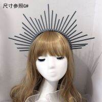 Lolita Halo Crown ชุดวัสดุที่คาดผม Apollo Sun อุปกรณ์เสริมสำหรับถ่ายภาพมงกุฎโบสถ์แฮนด์เมด