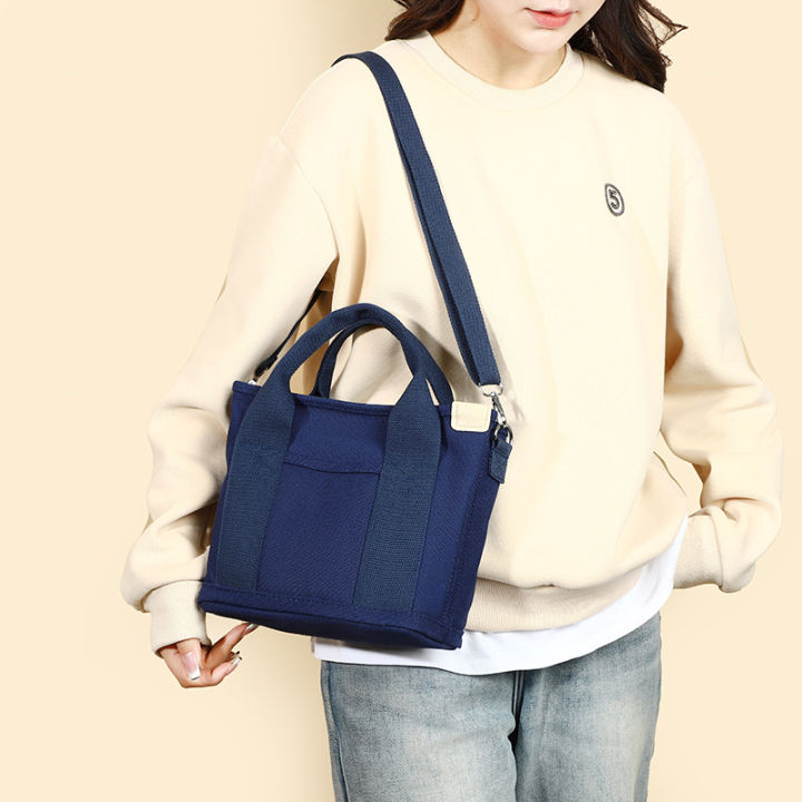 กระเป๋าสะพายไหล่สะพายข้างแบบหิ้วผ้าใบสไตล์ญี่ปุ่น-melaleuca-กระเป๋าใบเล็กสำหรับคุณแม่นักเรียนเดินทางไปทำงานสำหรับผู้หญิง