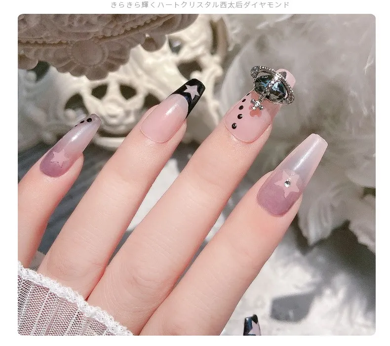 Empress Dowager West Heart Shaped Crystal Nail Art Jewelry/Retro