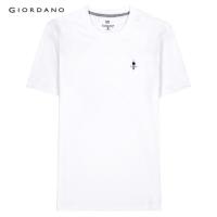 GIORDANO เสื้อยืดผู้ชาย คอกลม - Mens Classic Man Tees01020201