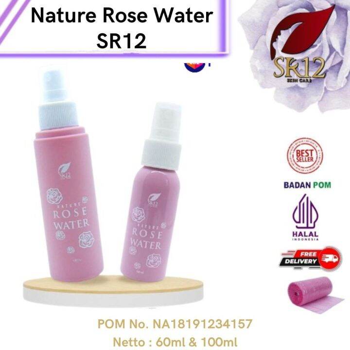 SR12 NATURE ROSE WATER / SETTING SPRAY MUKA AGAR MAKE UP TAHAN LAMA