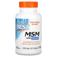 Doctors Best, MSM with OptiMSM, 1,500 mg, 120 Tablets