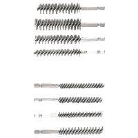 8Pcs Wire Brush Drill Bit Set with 1/4 Inch Hexagon Shank Steel Wire Twisting Brush,Suitable for Drilling Percussion