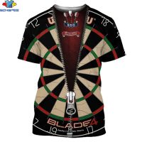 2023 NEWDarts T-shirt 3D Men Women Fashion Streetwear Casual Bar Tshirt Unisex Short Sleeve O Neck Clothing